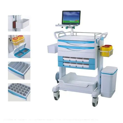 High Quality Medical Instrument Hospital ABS Drug Cart for Medication ABS Medicine ...